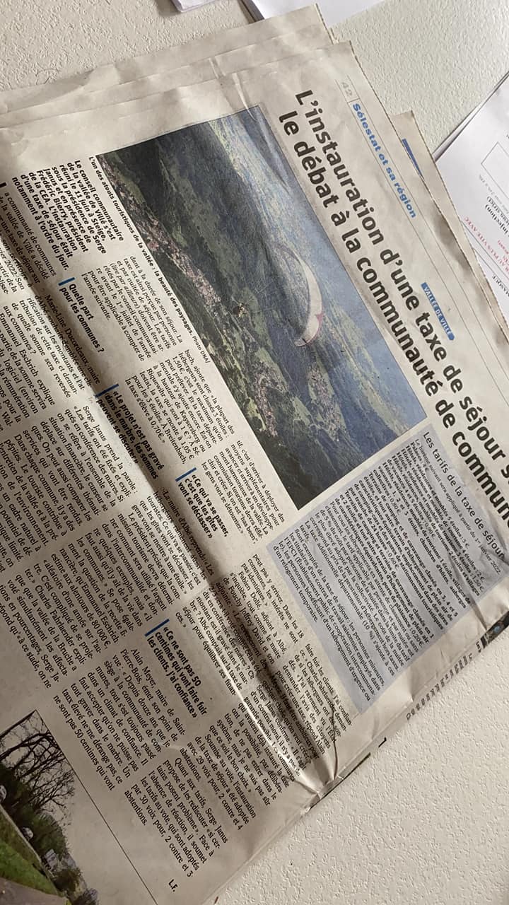 Augmentation taxe de séjour Vallée de Villé janvier 2022