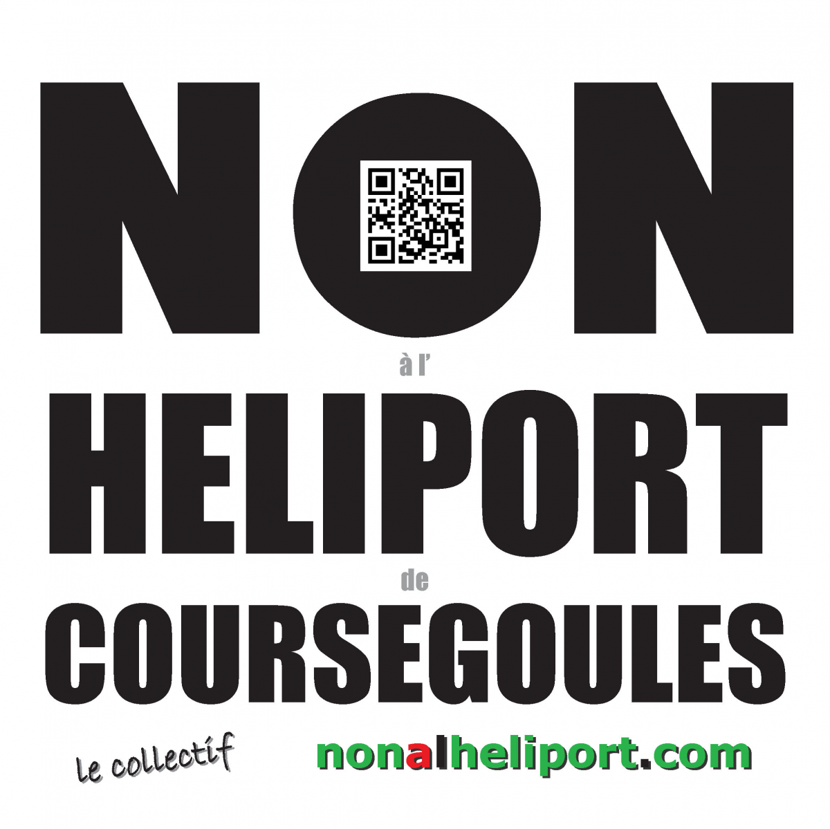 non à l'héliport de Coursegoules