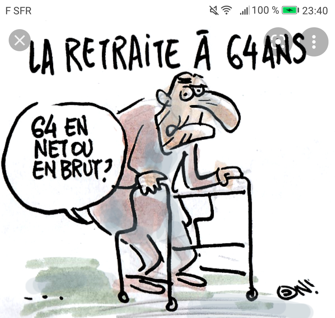 Non au départ à la  retraite à 64 ans !!!