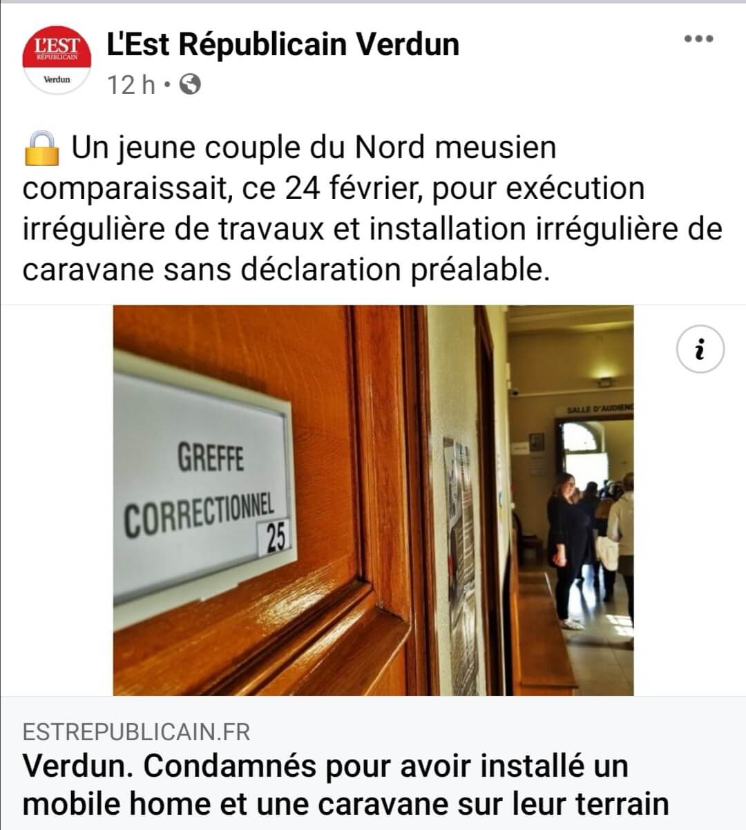 Pour que les propriétaires puisse garder leurs mobil et aussi les habitats de leurs animaux sur leurs terrain en Meuse