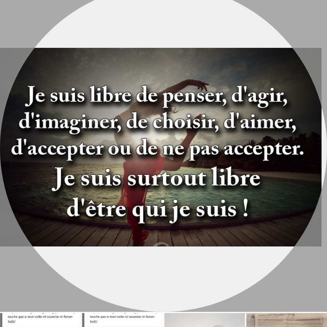STOP !!! TOUCHE PAS A MON VOILE !!! NI SOUMISE NI FORCER !!!