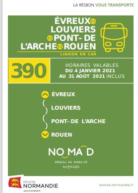 Arrêt de bus au Vaudreuil pour la ligne Evreux/Rouen