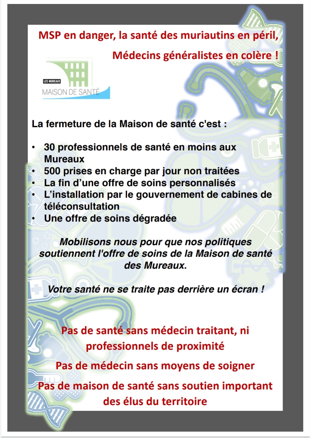 Maison de santé des Mureaux en péril