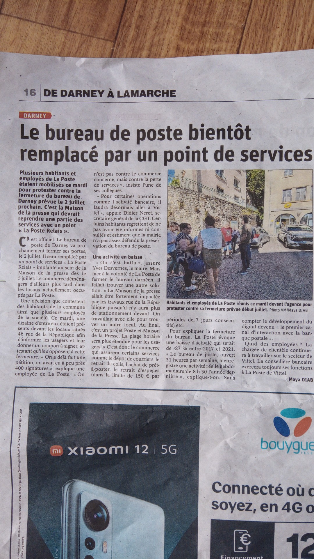 Non à la fermeture du bureau de POSTE de Darney