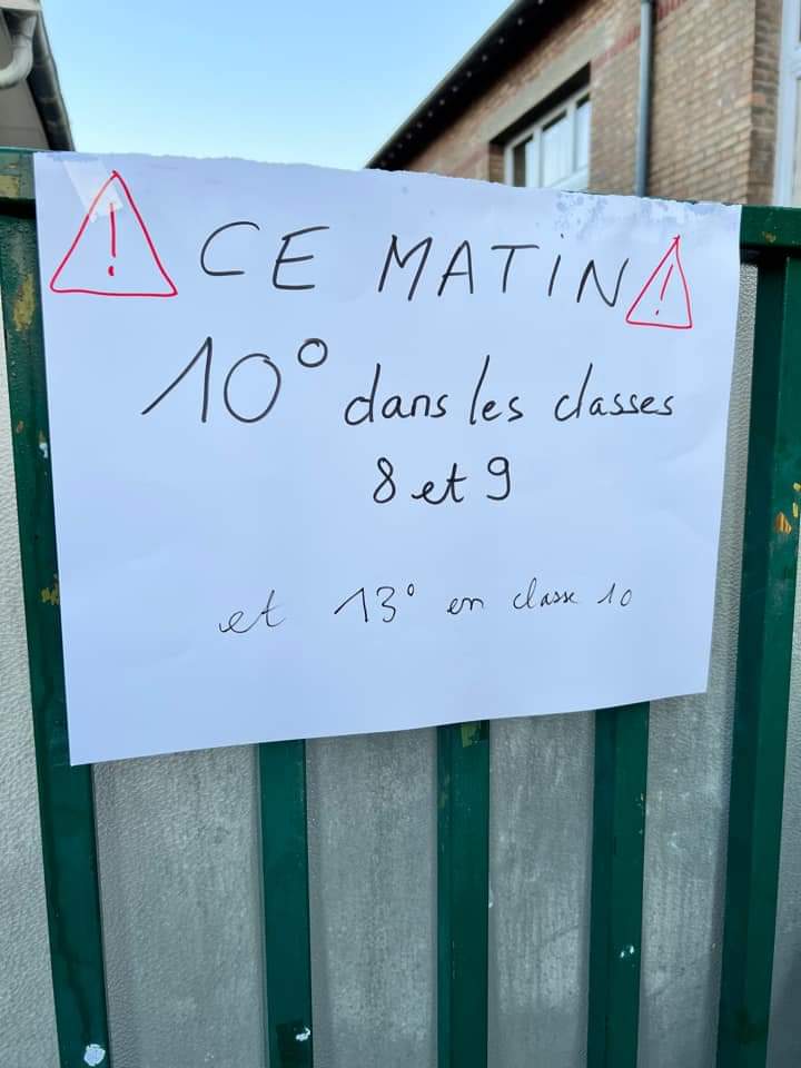 Pas de chauffage dans les écoles de Limeil Brevannes