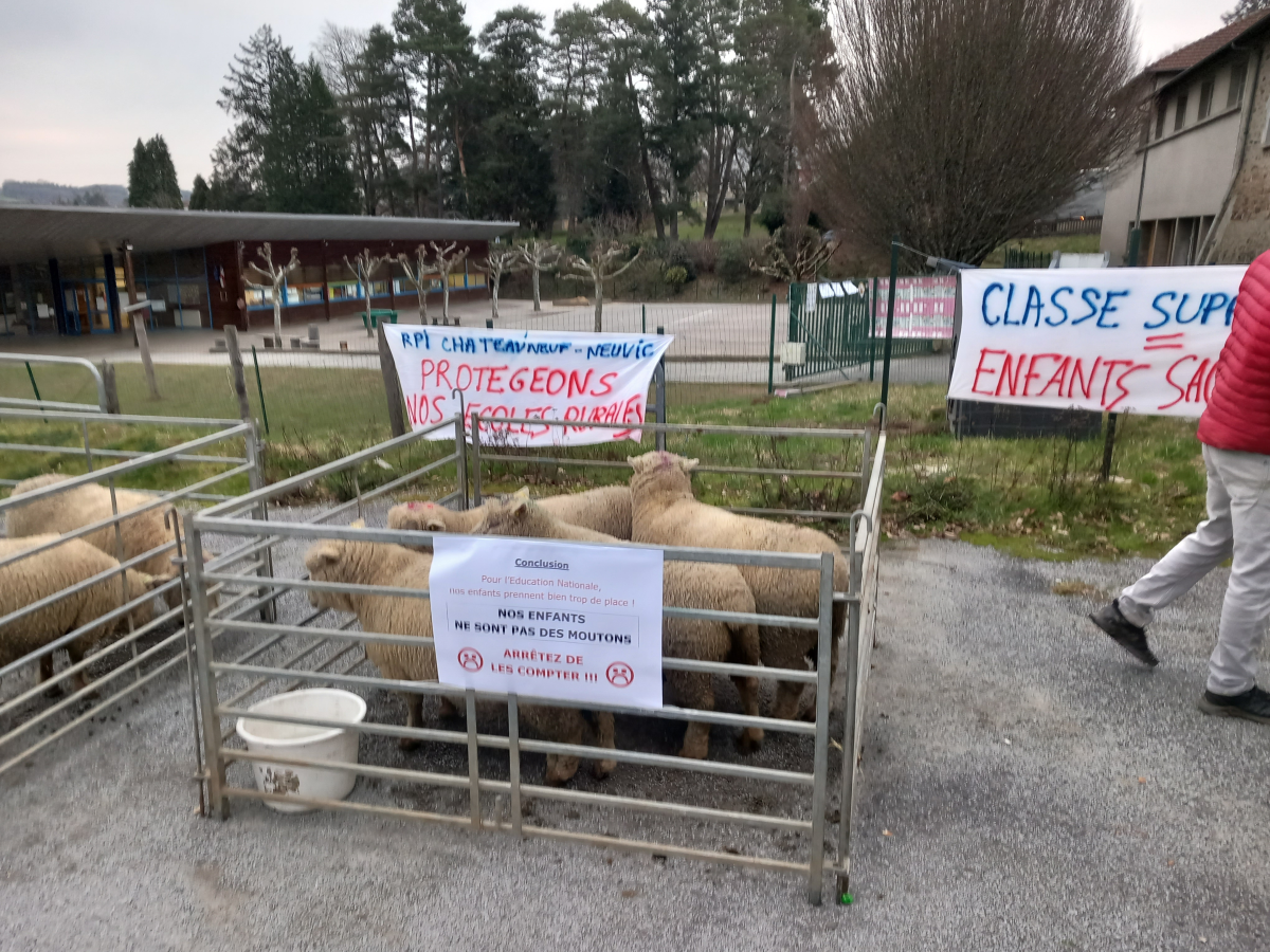 Non à la fermeture de classe sur le RPI Chateauneuf la forêt/Neuvic-Entier