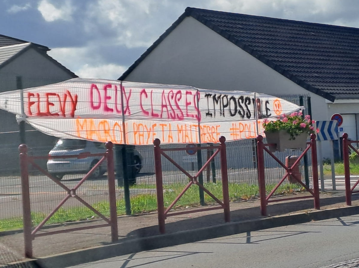 Non à la fermeture d'une classe à Flévy