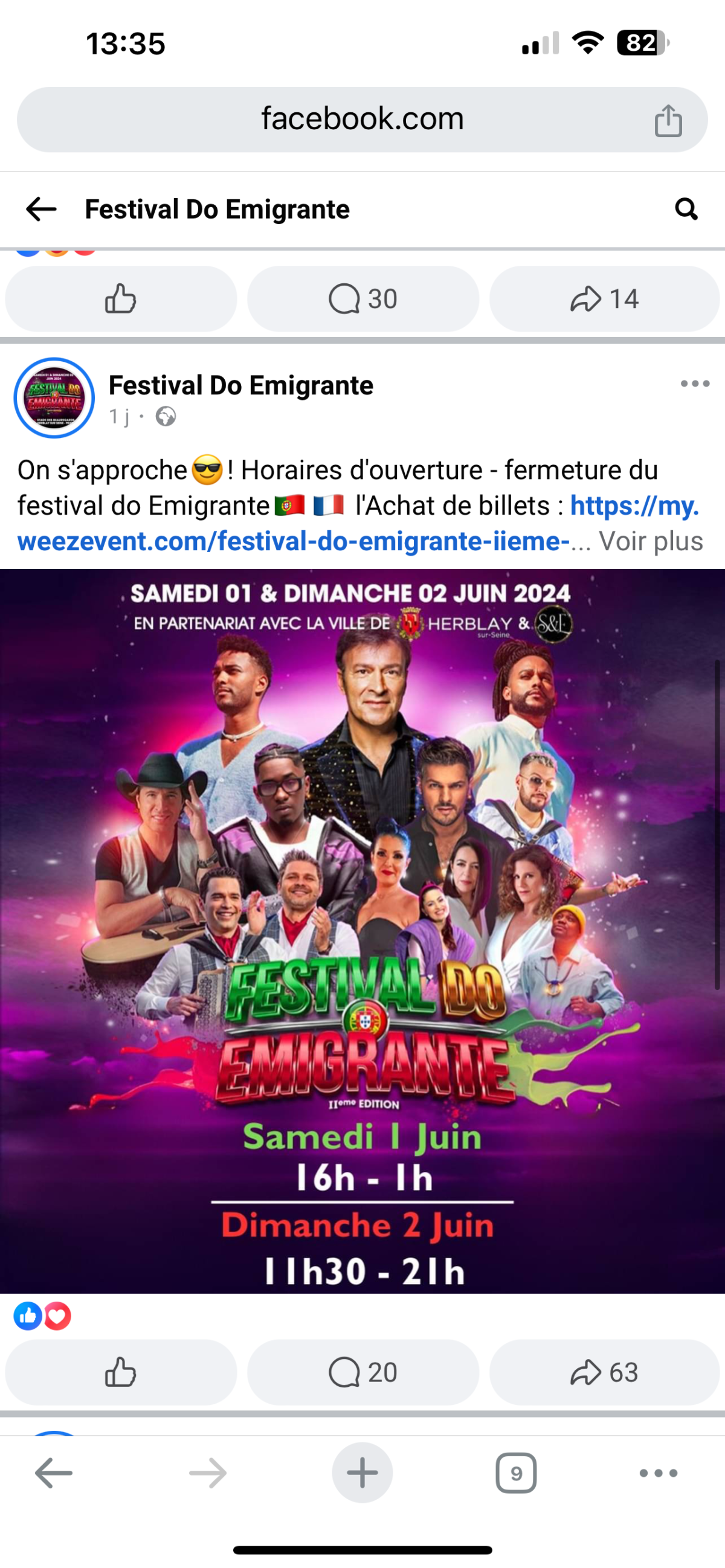 Non au festival communautaire «  festival Do emigrante » D’herblay sur Seine