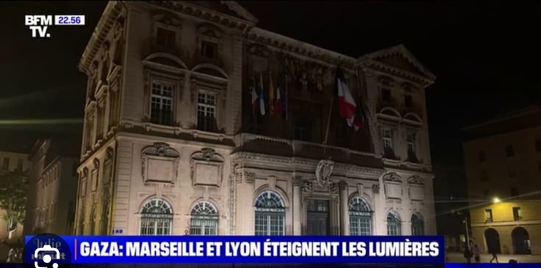 Pour que toutes les lumières des hôtels de ville soit éteinte pour rendre hommage aux victimes civiles de Gaza