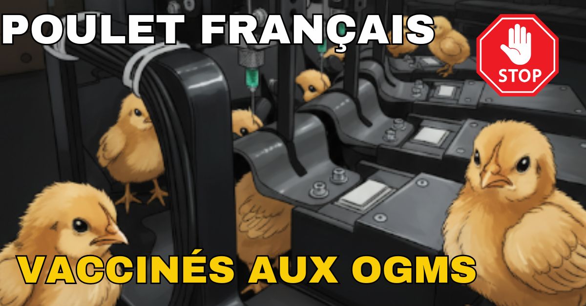 Poulets français génétiquement modifiés en grande surface : NON