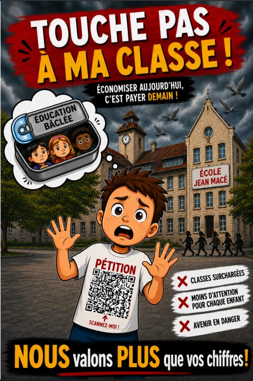 NON à la fermeture d'une classe à l'école Jean Macé de Colmar !