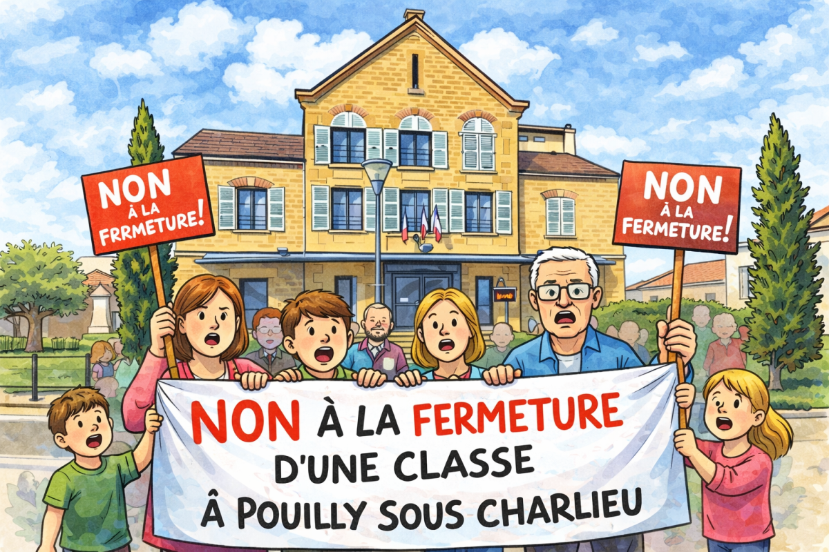 Non à la fermeture d’une classe à Pouilly sous Charlieu