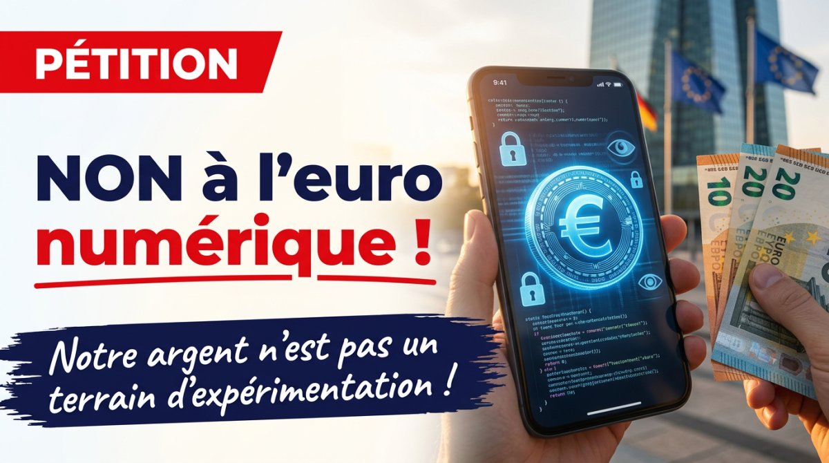 NON à l'euro numérique : notre argent n'est pas un terrain d'expérimentation