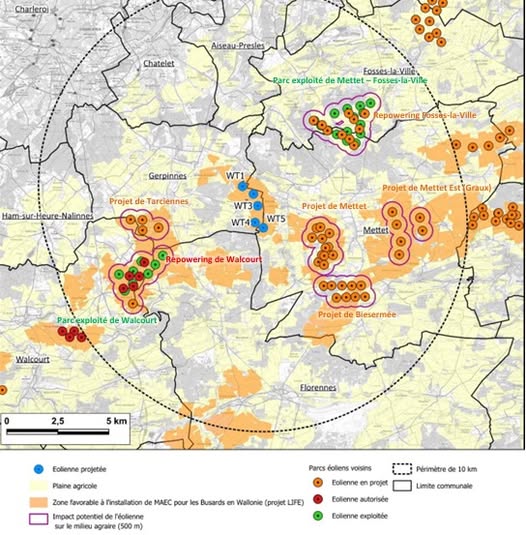 Non au projet de 5 eoliennes à Fromiée Gougnies Biesme