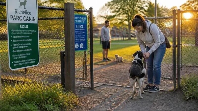 La création d'un parc canin bi-zone à Richelieu